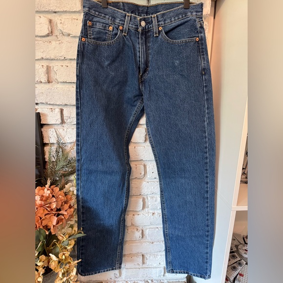 Levi's Blue Straight-Leg Jeans Classic Fit - Picture 1 of 4